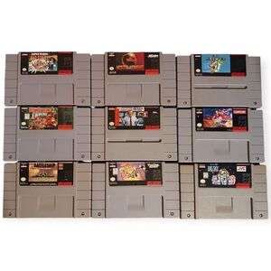 SNES Super Nintendo 9 Games lot